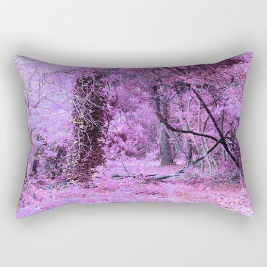 Fantasy Tree Landscape: Orchid Pink Purple Rectangular Pillow