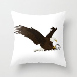 Volleyball Eagle Throw Pillow