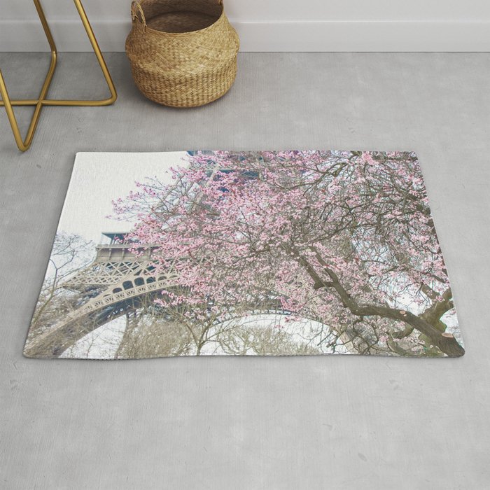 Paris in Springtime with the Eiffel Tower Rug