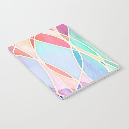 Purple & Peach Love - abstract painting in rainbow pastels Notebook