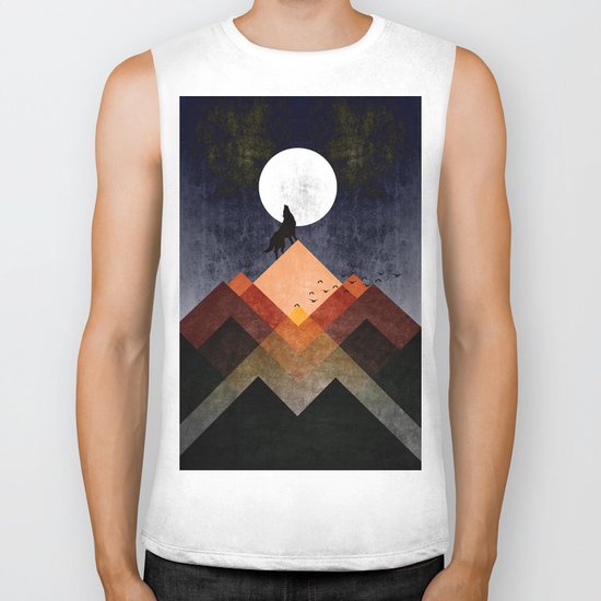 Wolf Home Biker Tank