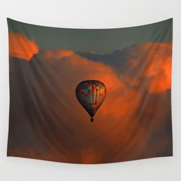 Balloon flight at sunset Wall Tapestry