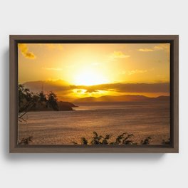 Orange landscape  Framed Canvas