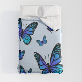Butterfly Blues | Blue Morpho Butterflies Collage Duvet Cover