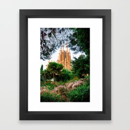 Sagrada Familia Framed Art Print | Art, Familia, Town, Heritage, Church, Cathedral, Gaudi, Gothic, Barcelona, Monument 