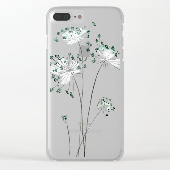 wild carrot watercolor Clear iPhone Case