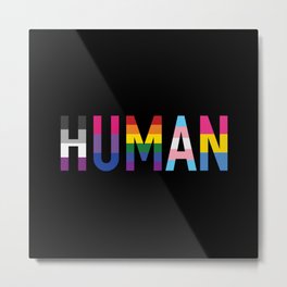 HUMAN, various queer flags 1 Metal Print