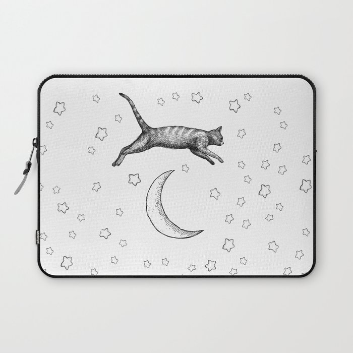 Cat Jumping Over The Moon Laptop Sleeve