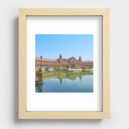 Spain Photography - Pond In Front Of The Spanish Plaza Recessed Framed Print