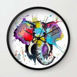 Vibrant Elephant Wall Clock
