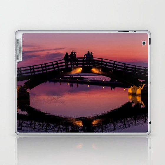 Lefkada Marina Bridge at sunset Laptop & iPad Skin