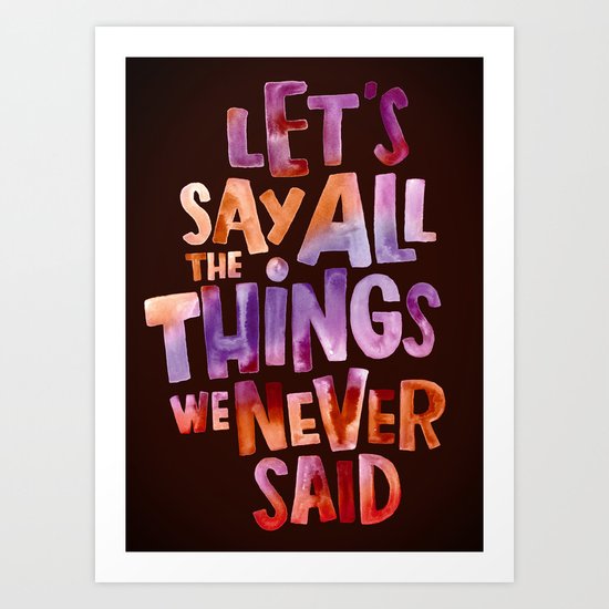 All The Things Art Print