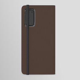Dark Brown Solid Color Pairs Pantone Potting Soil 19-1218 TCX Shades of Brown Hues Android Wallet Case