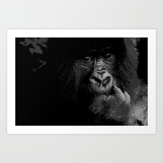 Silver Back Art Print