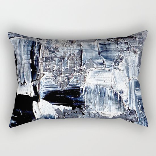 50 Shades... - black & white abstract painting Rectangular Pillow