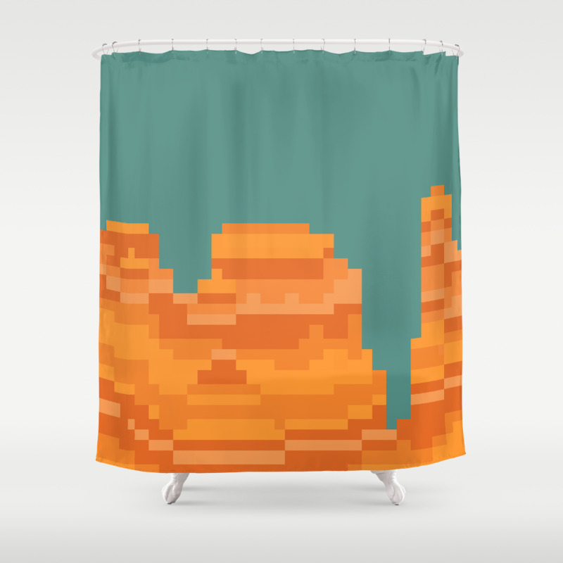 Pixel Grand Canyon Shower Curtain By, Grand Canyon Shower Curtain