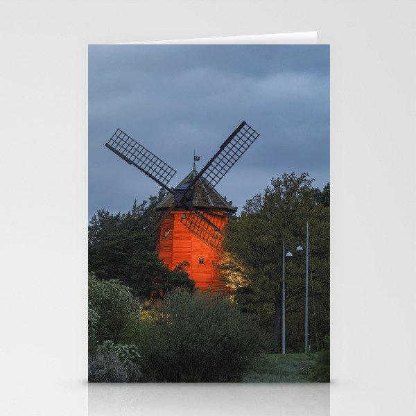 Stockholm windmill Stationery Cards