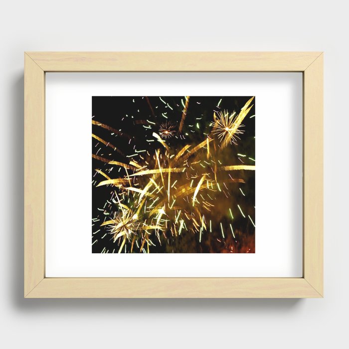 Fireworks Recessed Framed Print