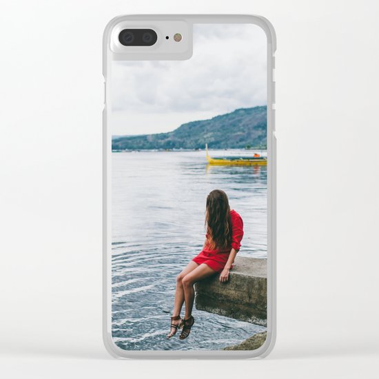Creepy girl Clear iPhone Case