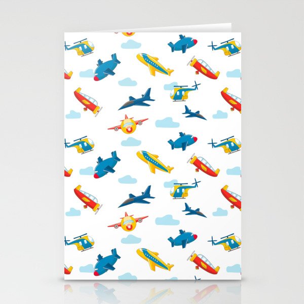 Cute plane pattern Stationery Cards