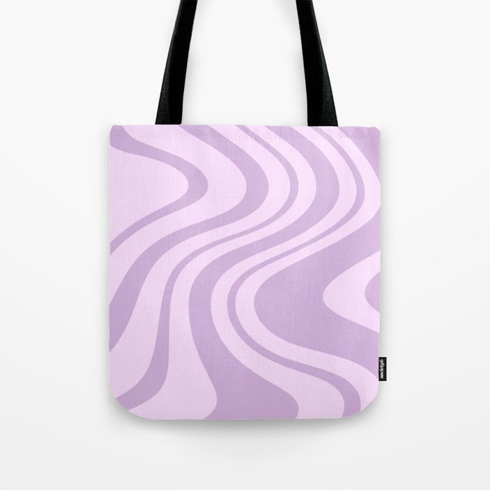 Swirl Marble Stripes Pattern (lavender) Tote Bag