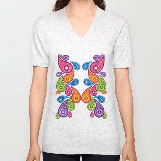 Crazy Paisley Unisex V-Neck