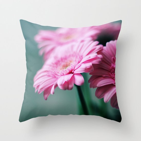 Pink Gerbera Dream°2 Throw Pillow
