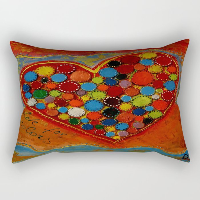love for colors  Rectangular Pillow