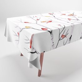Birch Trees and Cardinal 2  Tablecloth