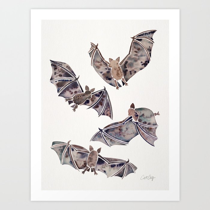 Bat Collection Art Print