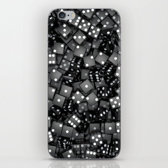 Black dice iPhone Skin