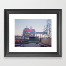 Nashville Music City Neon Framed Art Print
