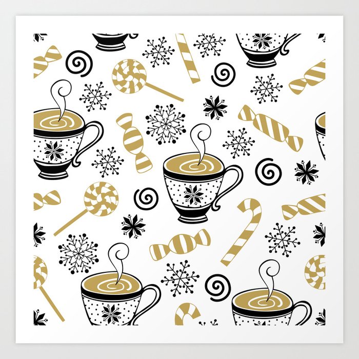hot chocolate or tea  Art Print