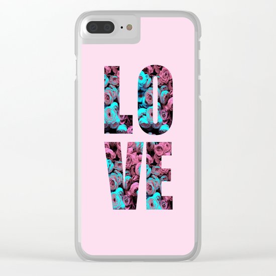 Floral Love Clear iPhone Case