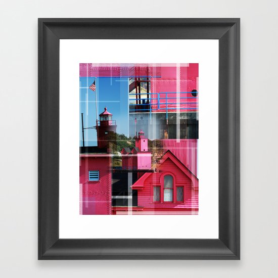 Lighthouse at Holland Park MI Framed Art Print