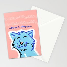 Cat Purr Vibrations Stationery Card