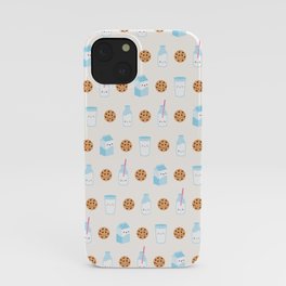 Milk and Cookies Pattern on Cream iPhone Case