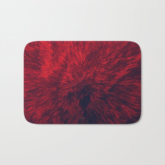 Bold Burst in Brilliant Red Bath Mat