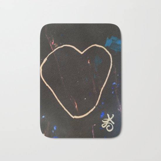 Heart Valentine. Be Mine. Literally. Bath Mat
