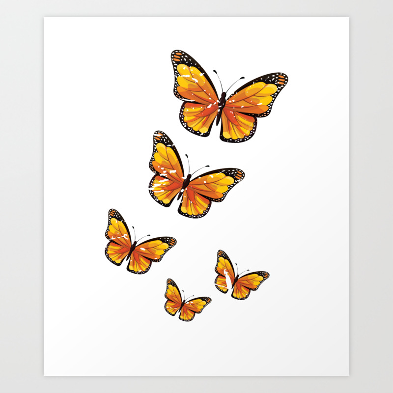 Butterflies Inspirational Cute Nature Lovers Art Print by homeoftshirts Society6
