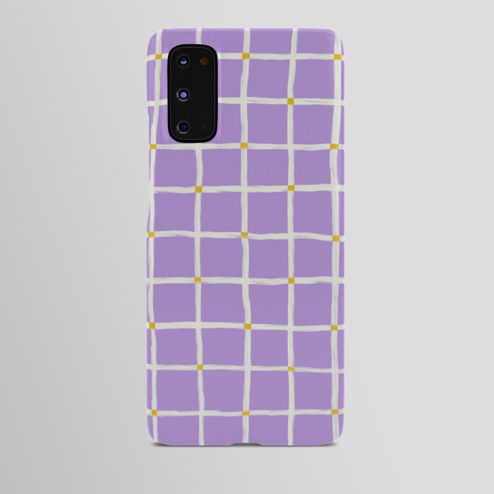 Dotted Checkered Plaid over Violet  Android Case