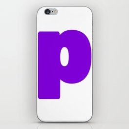 p (Violet & White Letter) iPhone Skin