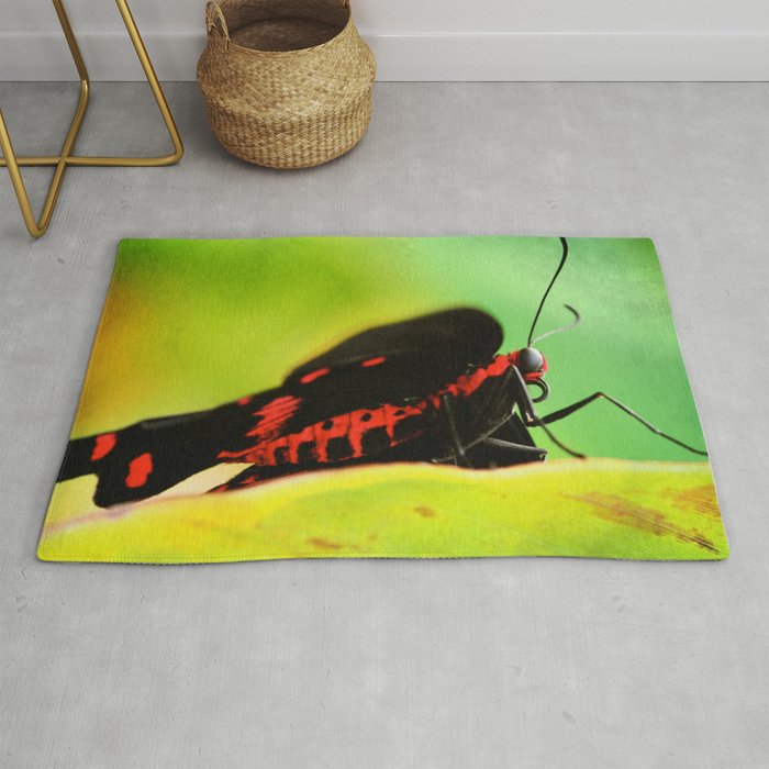 BFX | red 'n black (butterfly) Rug