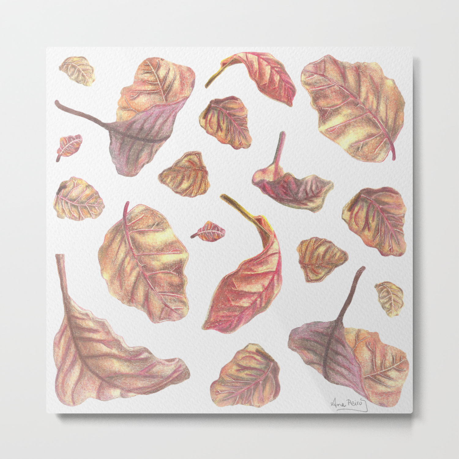 Falling Autumn Leaves Colored Pencil Drawing Autumn Colours Metal Print By Dainacrafts Society6 Falling Autumn Leaves Colored Pencil Drawing Autumn Colours Metal Print By Dainacrafts Society6