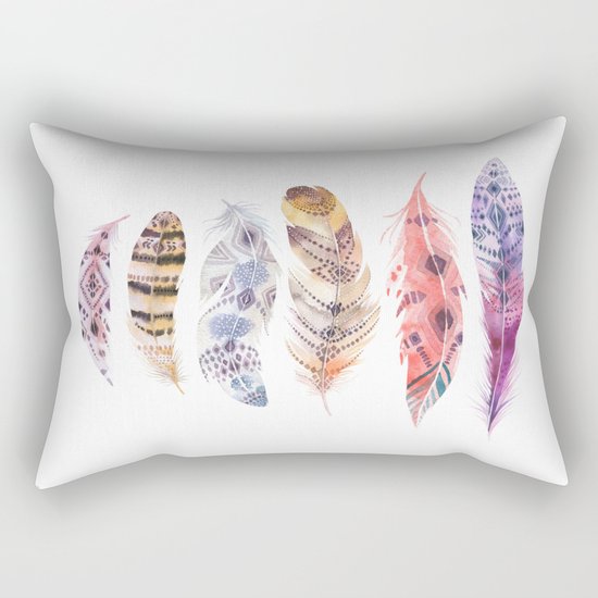 Falling Feather Rectangular Pillow