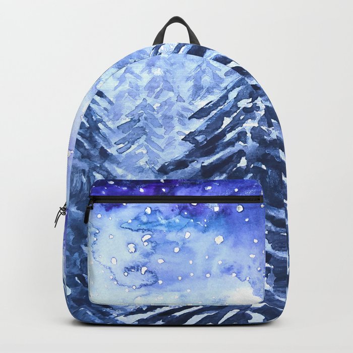 pine forest under galaxy  Backpack