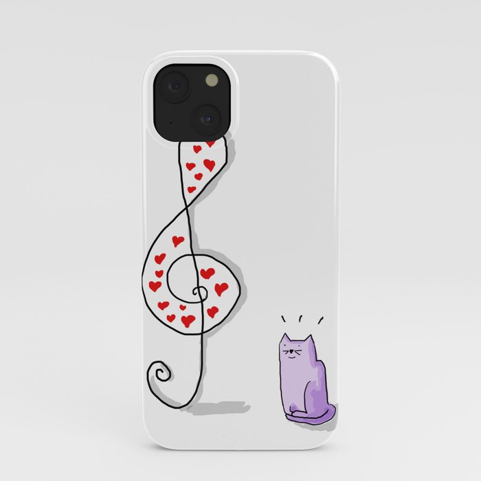Cute Music is in the air in a valentine's day iPhone Case
