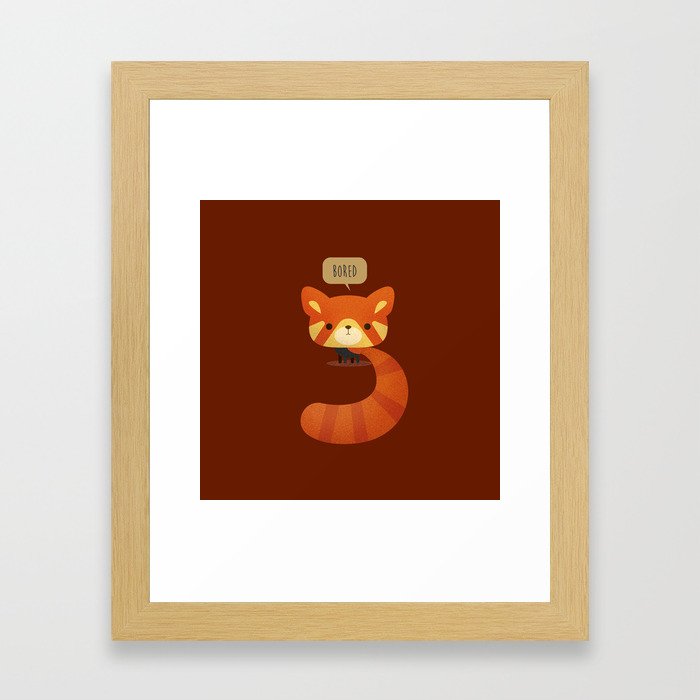 Little Furry Friends - Red Panda Framed Art Print