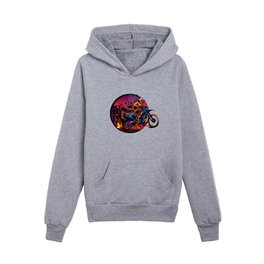 Fearless Motocross - Hot, Brave and Daring Kids Pullover Hoodies