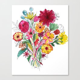 Bouquet impressions Canvas Print